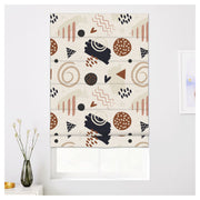 Hand Drawn Abstract Element Pattern Print Roman Shade